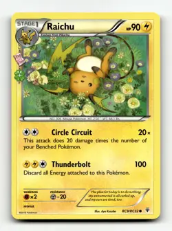 Generations: Radiant Collection #RC9/RC32 Raichu Common Pokemon - Image 1