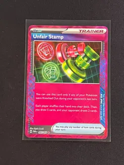 Unfair Stamp 165/167 ACE SPEC Rare Twilight Masquerade Pokemon NM - Image 1