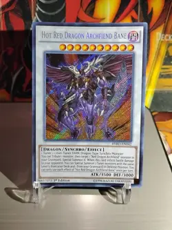 Yu-Gi-Oh! Hot Red Dragon Archfiend Bane HSRD-EN042 1st Ed Secret Rare NM - Image 1