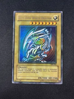 Blue-Eyes White Dragon SDK-001 SDK FOIL SHIFT REGISTRATION ERROR YUGIOH - Image 1