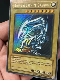Blue-Eyes White Dragon SDK-001 SDK FOIL SHIFT REGISTRATION ERROR YUGIOH - Image 2