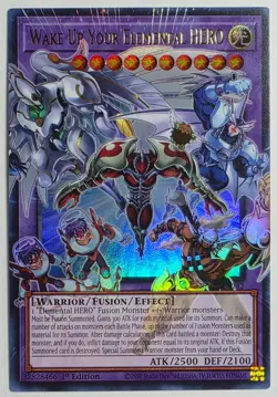 Yugioh Wake Up Your Elemental Hero RA05-EN142 Ultra Rare 1st Edition - Image 1