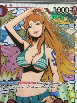 2024 ONE PIECE ST01 007 OP06 WINGS OF THE CAPTAIN NAMI TREASURE RARE PSA 10 - Image 2