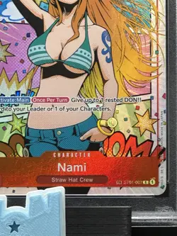 2024 ONE PIECE ST01 007 OP06 WINGS OF THE CAPTAIN NAMI TREASURE RARE PSA 10 - Image 5