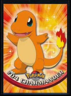 1999 Topps Pokemon TV Animation Edition Charmander #4 Red Topps Logo - Image 1