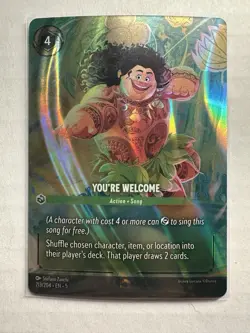 You're Welcome (Enchanted) 213/204 Shimmering Skies Holo NM Disney Lorcana - Image 1