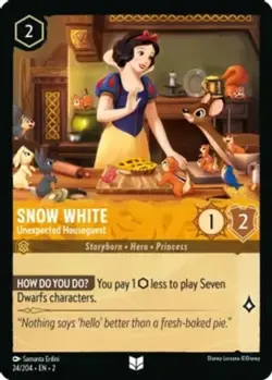 4x Snow White - Unexpected Houseguest - 24/204 - Uncommon NM-Mint Disney Lorcana - Image 1