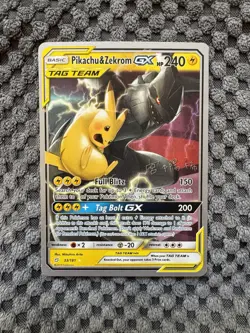 Pokemon Pikachu And Zekrom GX Tag Team 33/181, World Championship Exclusive TCG - Image 1