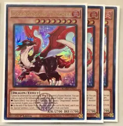 Yugioh! 3x Dragonmaid Tinkhec BLMM-EN059 Emblazoned Ultra Rare 1st Ed NM - Image 1