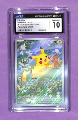 Pikachu SVP 088 Scarlet & Violet Promo Pokemon Holo CGC 10 GEM MINT - Image 1