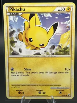 Pikachu 61/90 - HS Undaunted - Non Holo - Pokemon TCG Card - LP - Image 1