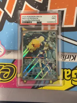 2025 POKEMON DRI EN-DESTINED RIVALS ILLUSTRATION RARE #193 MISTY'S PSYDUCK PSA 9 - Image 1