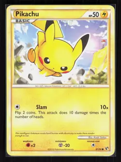 Pikachu Common Pokemon Undaunted 61/90 LP/MP - Image 1