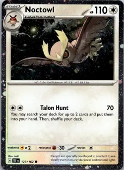 Noctowl - 127 (Cosmos Holo) 127/162 Holo Promo Scarlet & Violet Promo Pokemon NM - Image 1