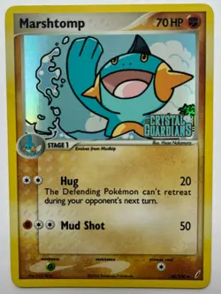 2006 POKEMON EX CRYSTAL GUARDIANS STAMPED MARSHTOMP REVERSE HOLO FOIL #38/100 - Image 1