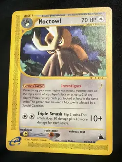 Noctowl 40/144 Skyridge Vintage Pokemon TCG - Image 1
