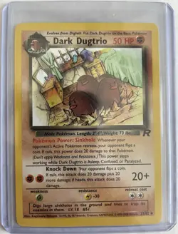 Pokemon TCG Team Rocket Set Dark Dugtrio 23/82 LP - Image 1