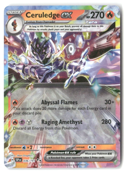 Ceruledge ex - 036/191 Double Rare Surging Sparks Pokemon TCG - Image 1