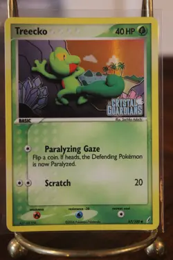 2006 Pokemon Treecko 67/100 Crystal Guardians Reverse Holo NM - Image 1