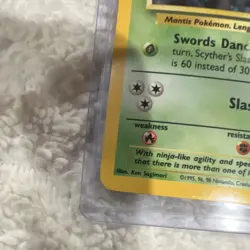 Pokemon Scyther 70 HP Jungle 10/64 Rare Holo Basic Unlimited 1999 Wizards - Image 3