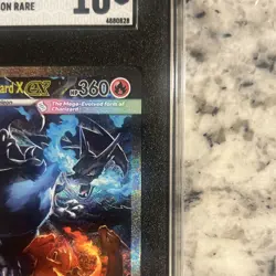 Pokemon TCG Mega Charizard X ex Me02 Phantasmal Flames SGC 10 Holo SAR 125/094 - Image 4