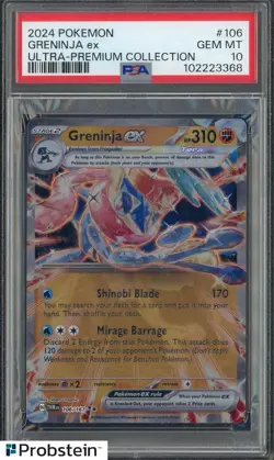 2024 Pokemon TWM EN Ultra Premium Collection #106 Greninja ex Metal PSA 10 - Image 1