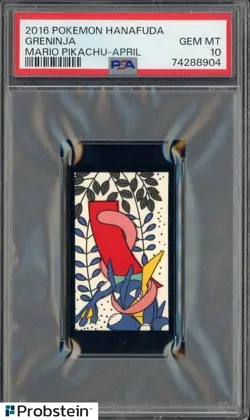 2016 Pokemon Hanafuda Mario Pikachu April Geninja PSA 10 GEM MINT - Image 1