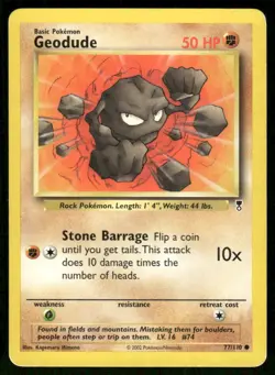 Pokemon Tcg Geodude #77 Pokemon Legendary Collection LP - Image 1