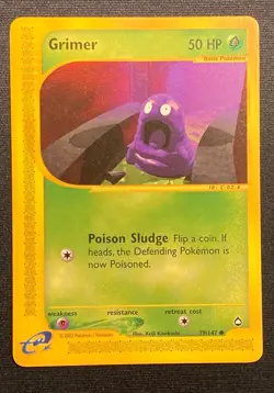 Grimer Non-Foil (2003) Pokemon Aquapolis #79/147 - Image 1