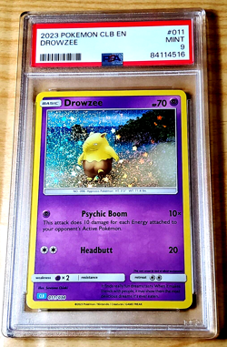 2023 Pokemon CLB EN DROWZEE #011 Holo Trading Card Game Classic PSA 9 Mint - Image 1