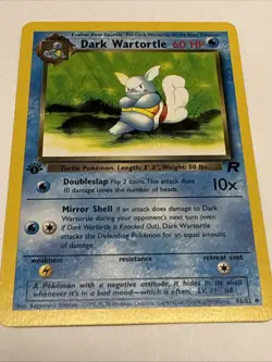 Pokemon Dark Wartortle TCG Card 46/82 1st Edition - Image 1