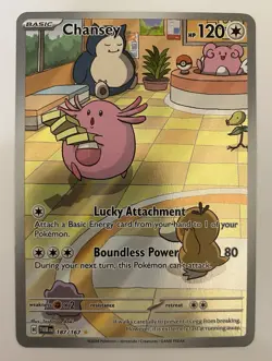 GEM MINT Pokemon Chansey 187/167 Sv06: Twilight Masquerade Illustration Rare - Image 1