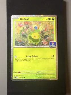 Pokemon TCG Budew Gym Stamp Asia Exclusive PRE 004/131 Cosmos Holo English - Image 1