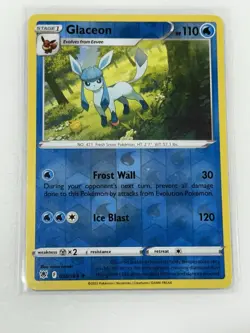 Glaceon 038/189 Reverse Holo Pokemon SWSH10: Astral Radiance - Image 1