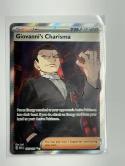Pokemon TCG Giovanni's Charisma Full Art Trainer Ultra Rare Card 197/165 151 - Image 2