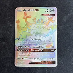 Guzzlord GX 116/111 Rainbow Secret Rare Crimson Invasion Pokemon Card - Image 1