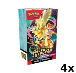4 x Pokemon TCG: Mega Evolution-Ascended Heroes Booster Bundle PRESALE - Image 1
