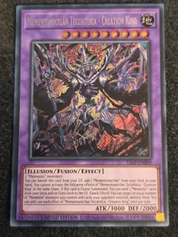 Yugioh! Mementomictlan Tecuhtlica - Creation King 25LP-EN009 WORLD Secret Rare - Image 1