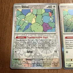 Ditto Reverse Holo NM & Holo 132/165 Scarlet & Violet 151 Pokemon Card - Image 2