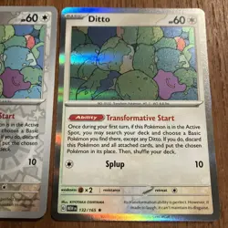 Ditto Reverse Holo NM & Holo 132/165 Scarlet & Violet 151 Pokemon Card - Image 3