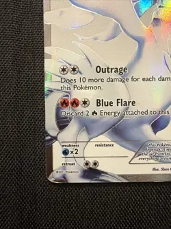 Reshiram Full Art Holo 113/114, Black & White 2011 - Ultra Rare Pokemon Card, LP - Image 4