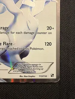 Reshiram Full Art Holo 113/114, Black & White 2011 - Ultra Rare Pokemon Card, LP - Image 5
