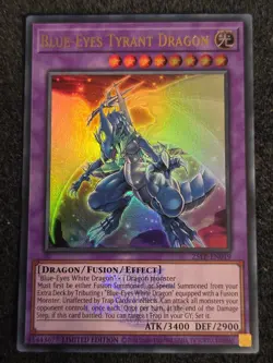 Yugioh! Blue-Eyes Tyrant Dragon 25LP-EN006 Limited Emblazoned Ultra Rare NM - Image 1