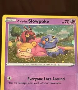 2021 Galarian Slowpoke SWSH126 Evolving Skies Pokemon Black Star 🌀💫 SWIRL - Image 1