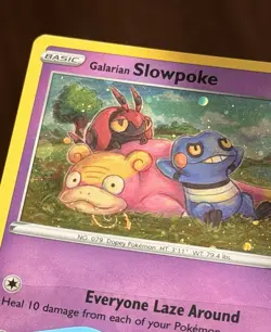 2021 Galarian Slowpoke SWSH126 Evolving Skies Pokemon Black Star 🌀💫 SWIRL - Image 2