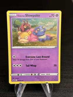 2021 Galarian Slowpoke SWSH126 Evolving Skies Pokemon Black Star 🌀💫 SWIRL - Image 3