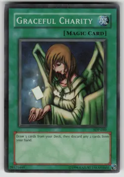 Yugioh Starter Deck: Pegasus #SDP-040 Graceful Charity Heavily played - Image 1