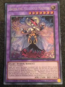 Yugioh! Bacha the Melodious Maestra 25LP-EN006 Limited Secret Rare NM - Image 1