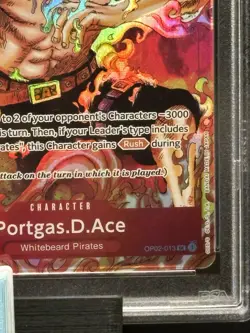 One Piece 2023 Portgas.D.Ace OP02-013 Paramount War Alt Art SR ENG PSA 10 - Image 5