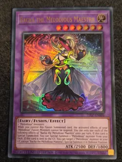 Yugioh! Bacha the Melodious Maestra 25LP-EN006 Limited Ultra Rare NM - Image 1